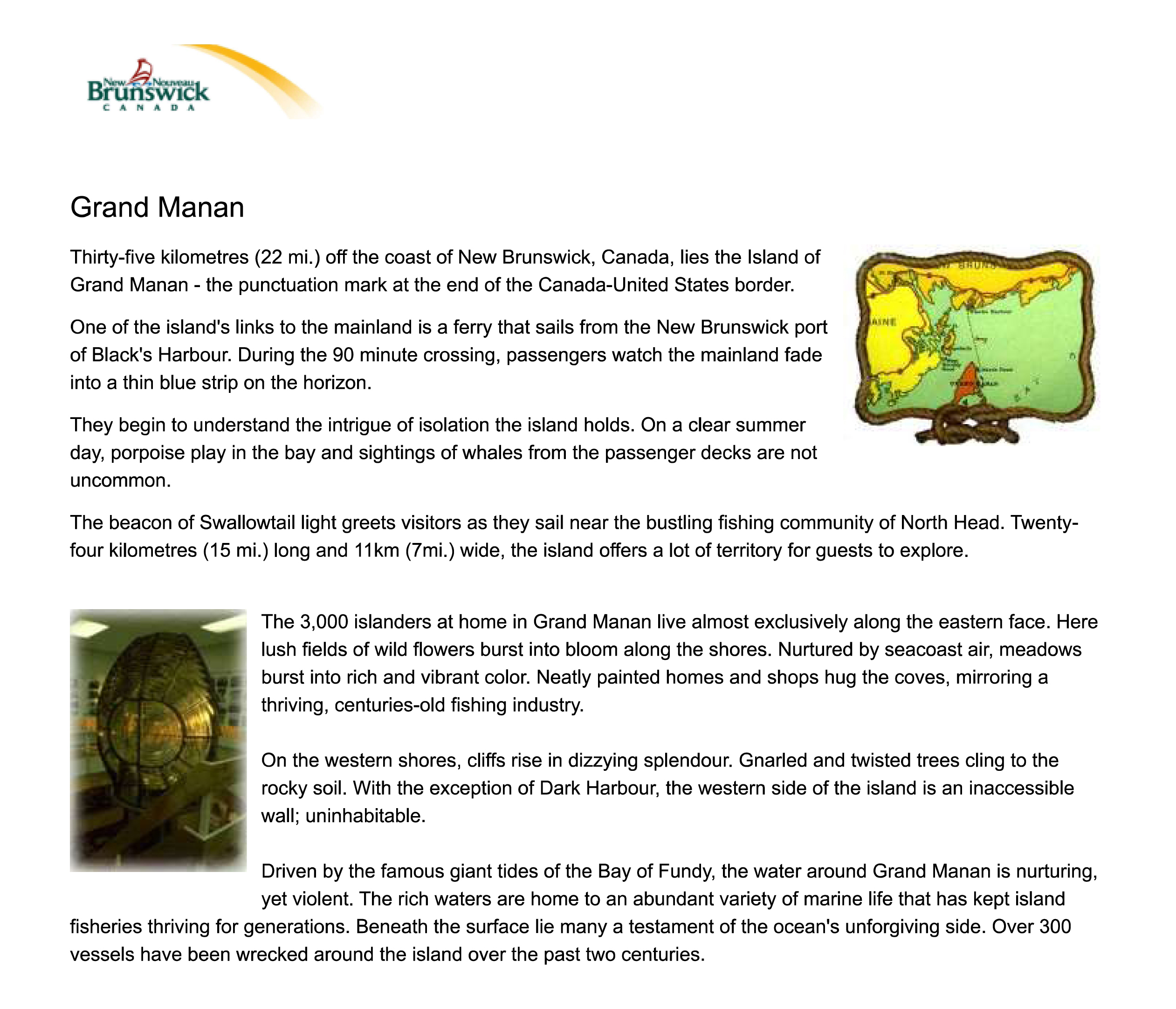 GNB Description of Grand Manan